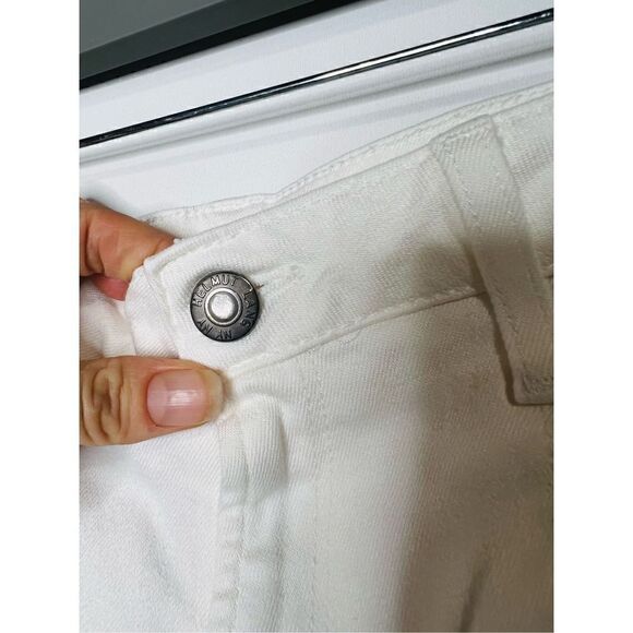 Helmut Lang White Crop Boyfriend Jeans Raw Hem - Picture 4 of 13